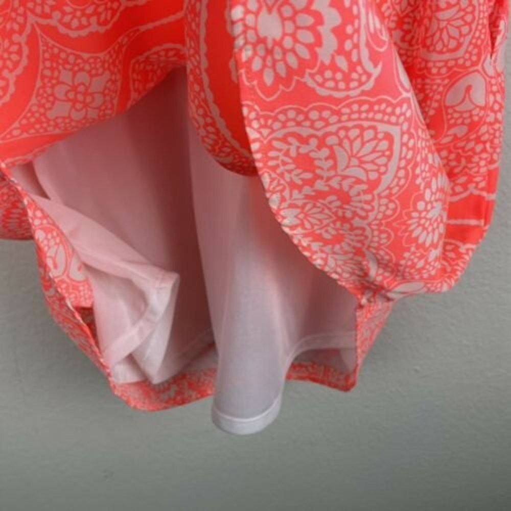 American Eagle Neon Orange Short A- Line‎ Dress Petite Small Bohemian​​​​​​ - Picture 6 of 8